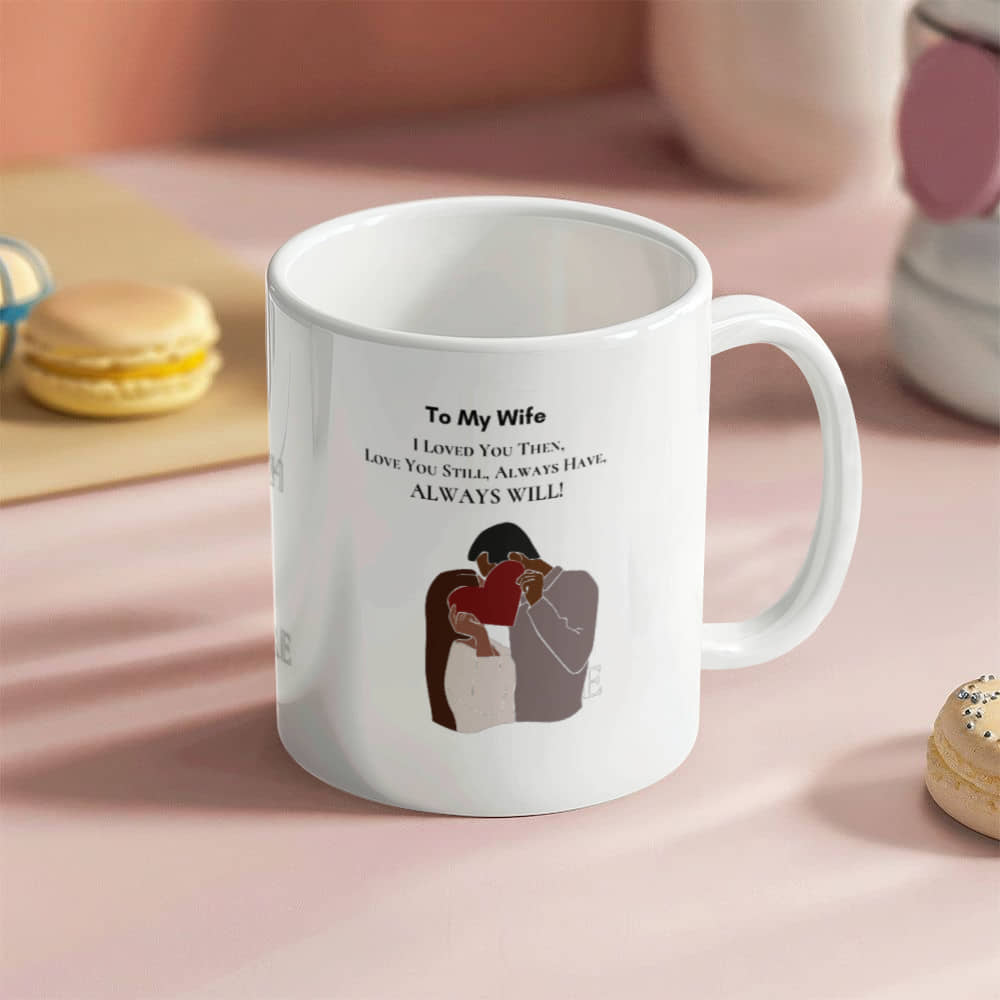 White Ceramic Mug | I Love You Mug