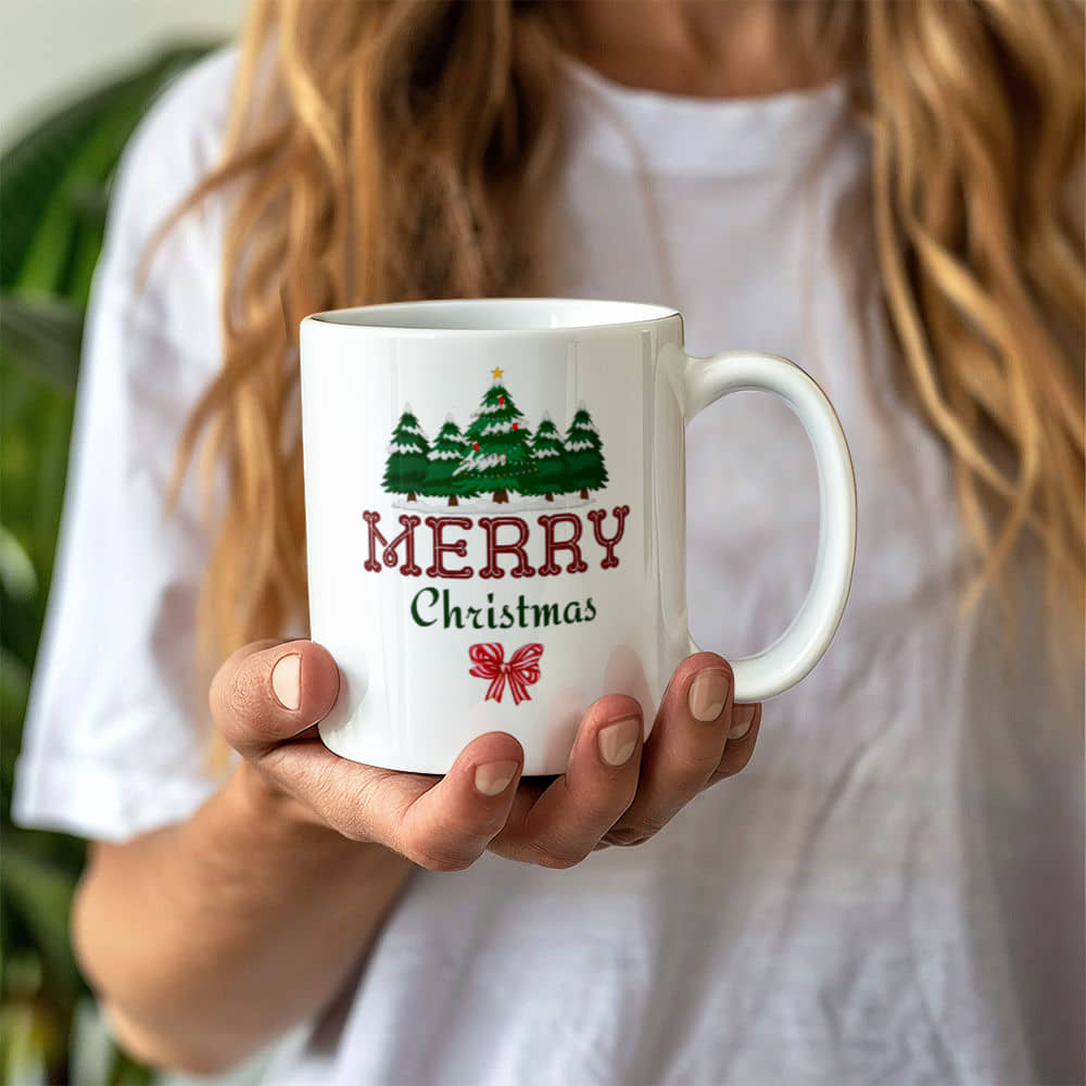 White Ceramic Mug | Merry Christmas