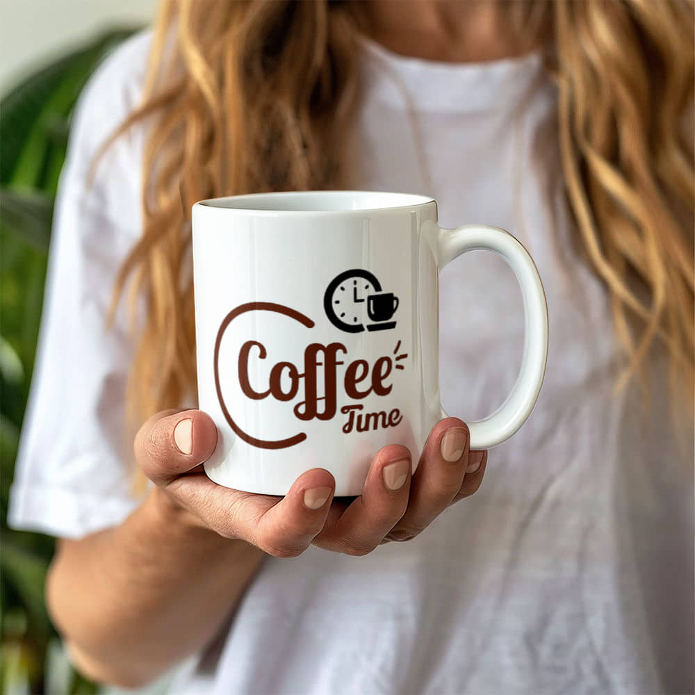 White Ceramic Mug | Coffee Time