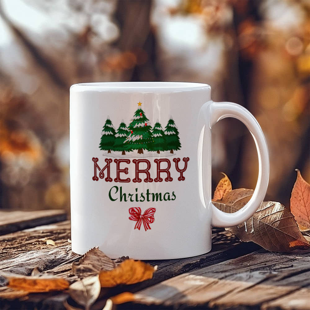 White Ceramic Mug | Merry Christmas