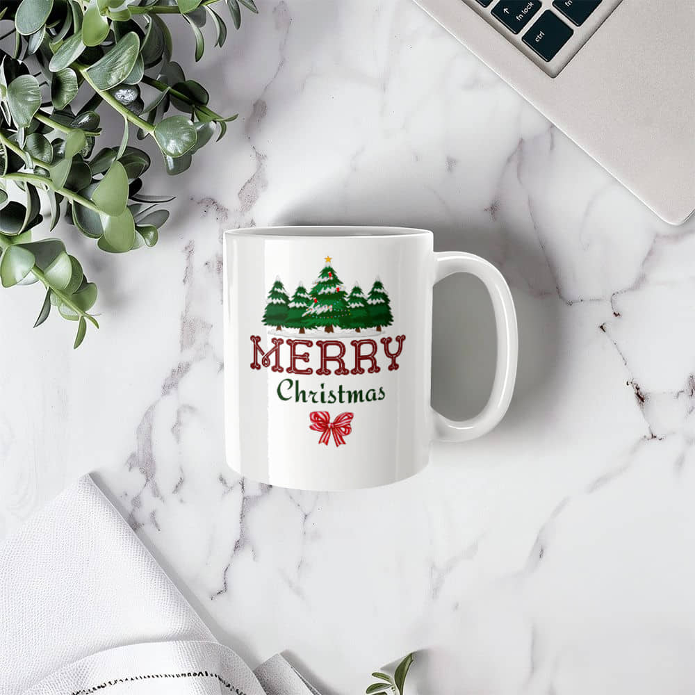 White Ceramic Mug | Merry Christmas