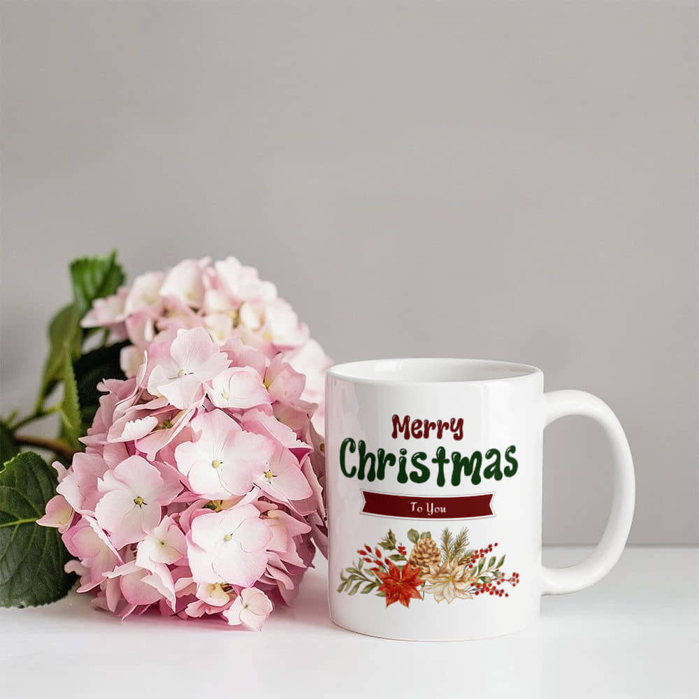 White Ceramic Mug | Merry Christmas