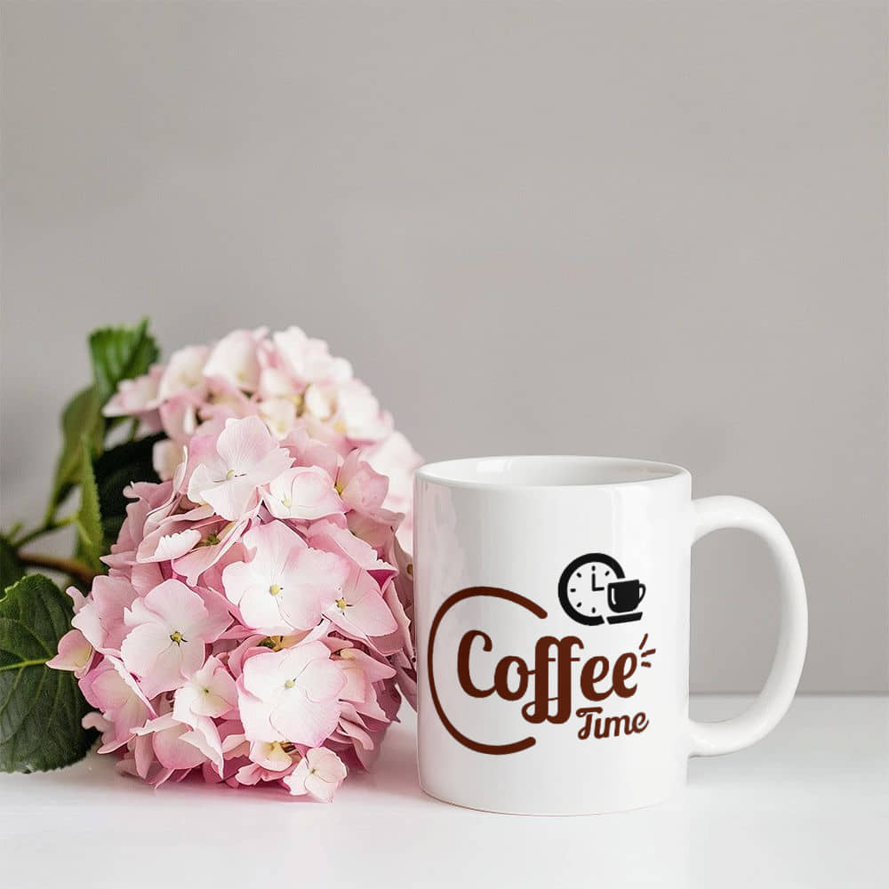 White Ceramic Mug | Coffee Time