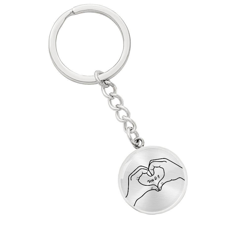 Graphic Circle Keychain | You & I