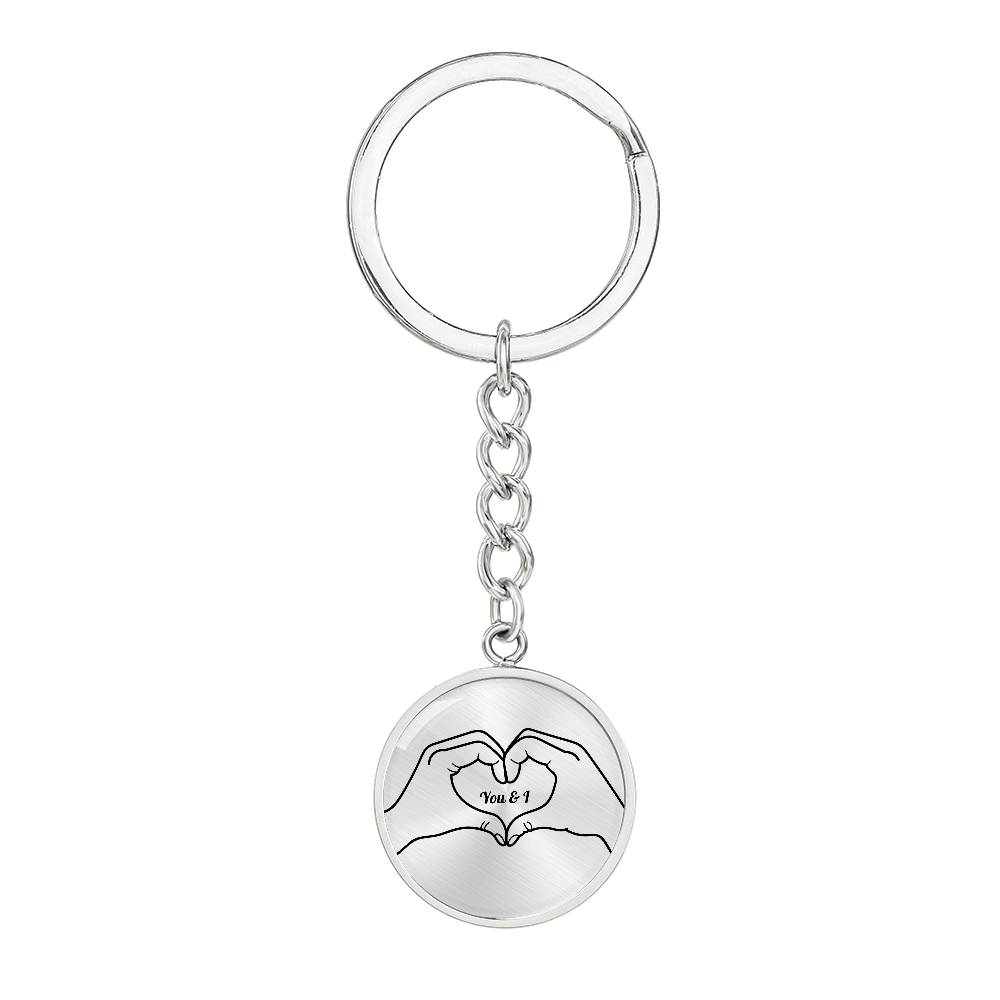 Graphic Circle Keychain | You & I