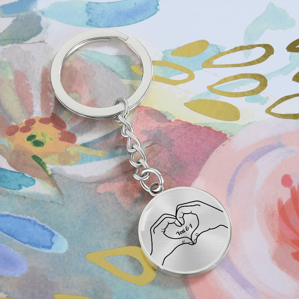 Graphic Circle Keychain | You & I