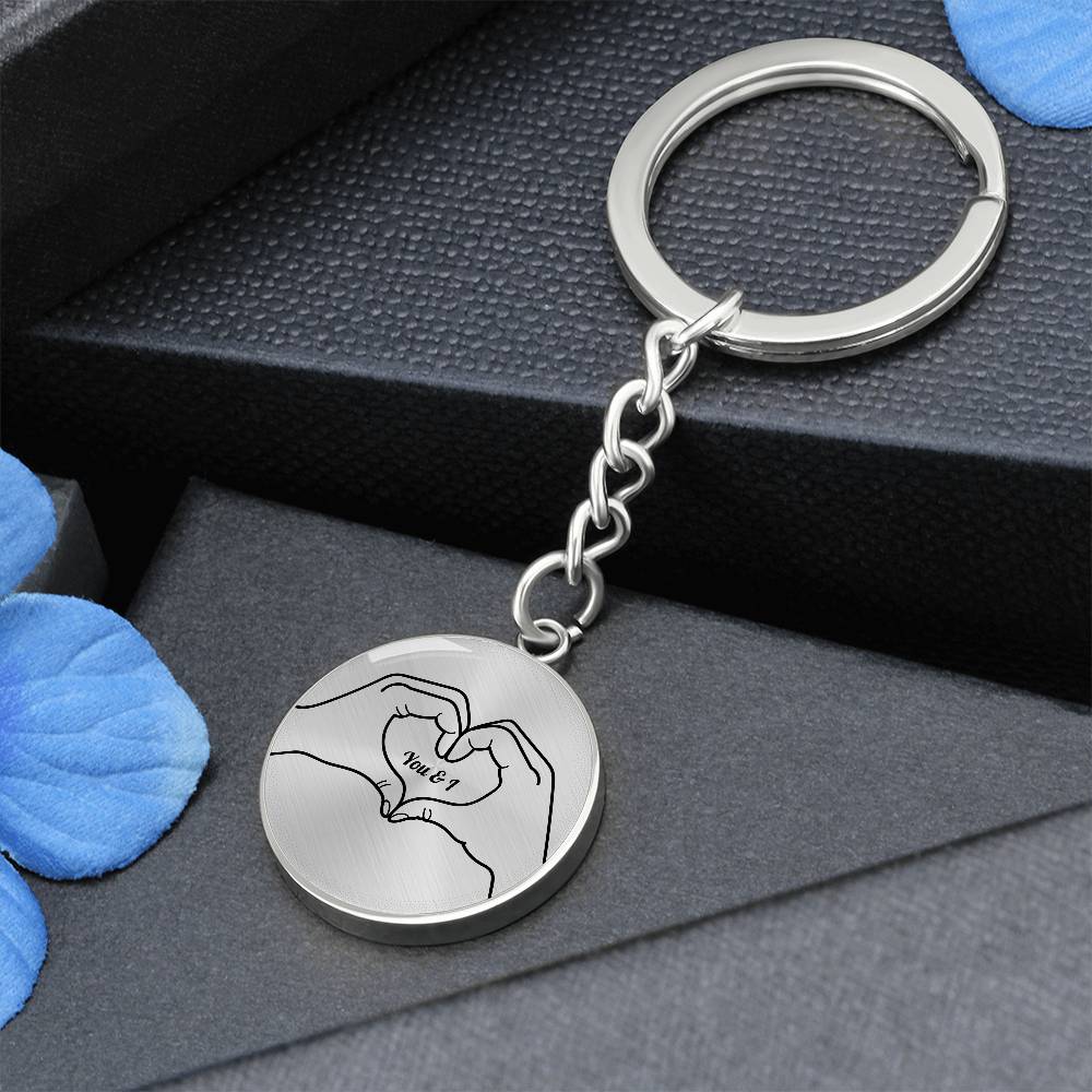 Graphic Circle Keychain | You & I