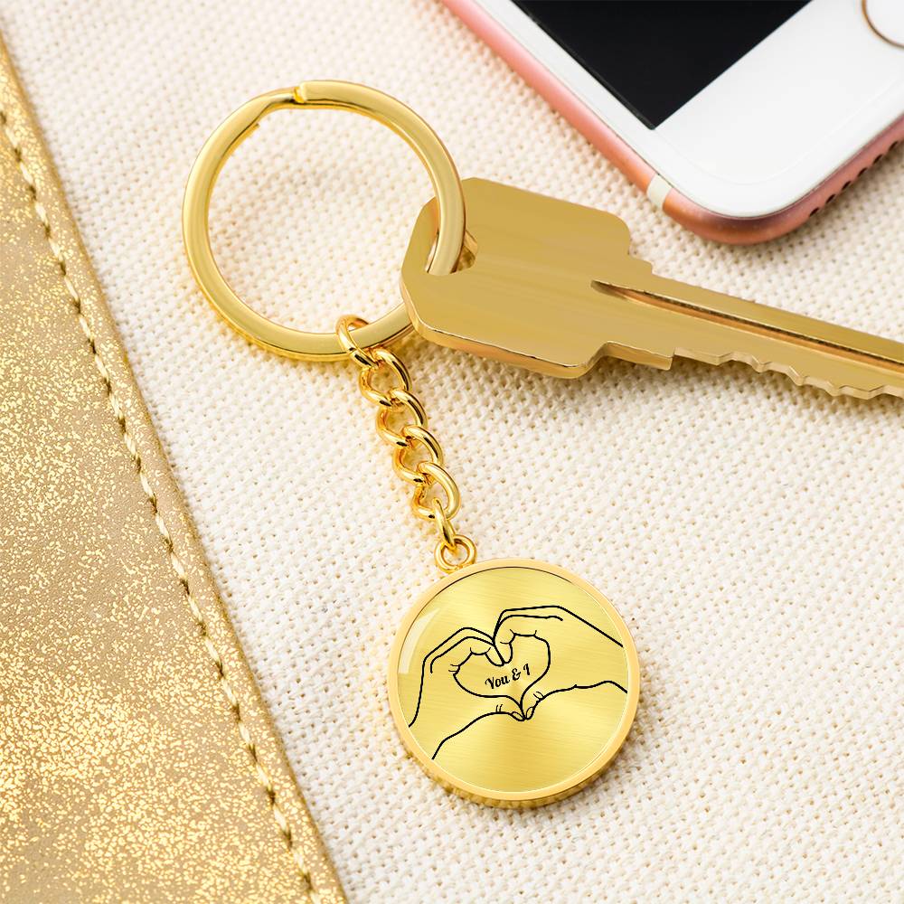 Graphic Circle Keychain | You & I