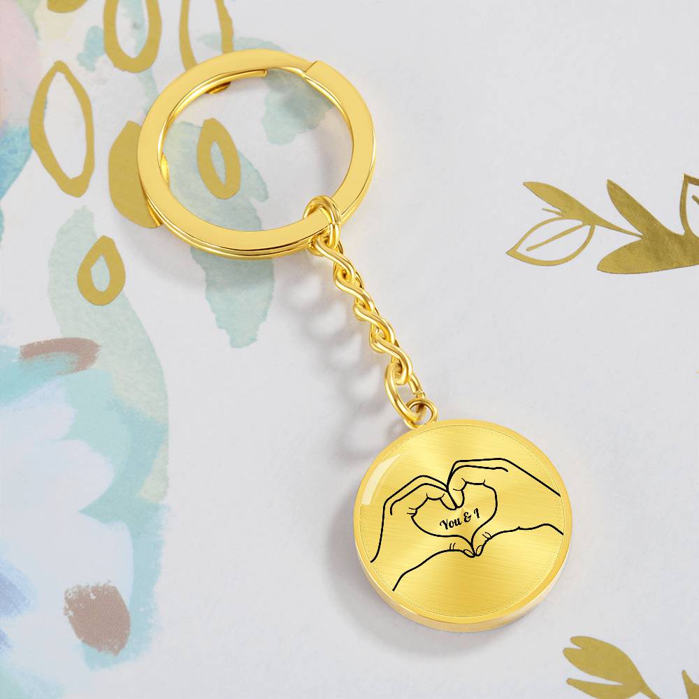 Graphic Circle Keychain | You & I